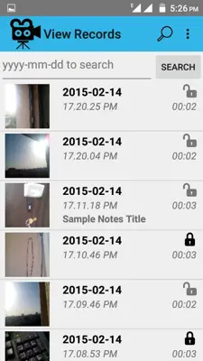 Smart Video Recorder android App screenshot 1